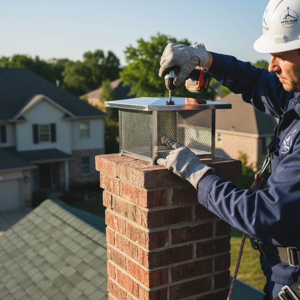Boston Homeowner with Professionally Installed Chimney Cap