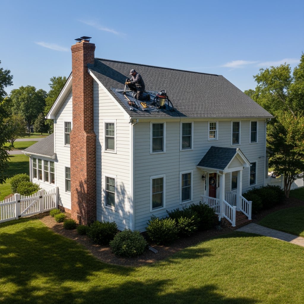 Apex Flue Chimney Sweep team working on chimney